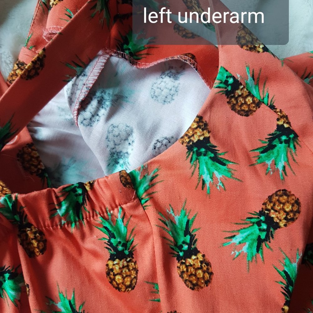 Ixia Summer Fun Tropical Pineapple Print Dress | Size Medium - Picture 6 of 14